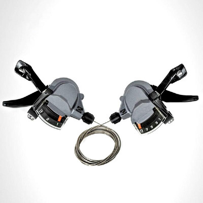 

Aluminum Alloy Principal Part Resin Outshell Bike Speeds Shifter Trigger Set Left 3-speed Right 9-speed Adjustable