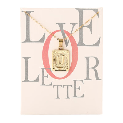 

Card Fashion Brand Series 26 English Letters Alphabet Pendant Necklace For Women Men Jewelry Wholesale