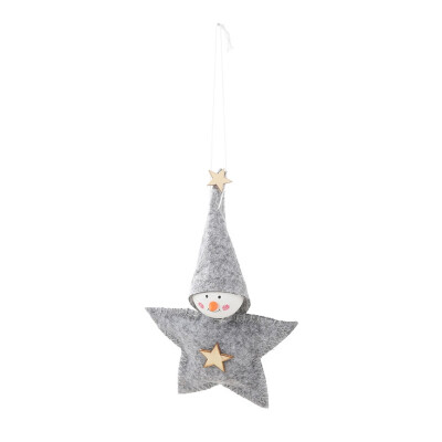 

New Christmas Star Shape Plush Doll Pendant Decorative Xmas Tree Hanging Ornaments Seasonal Home Party Decorations Merry Christmas