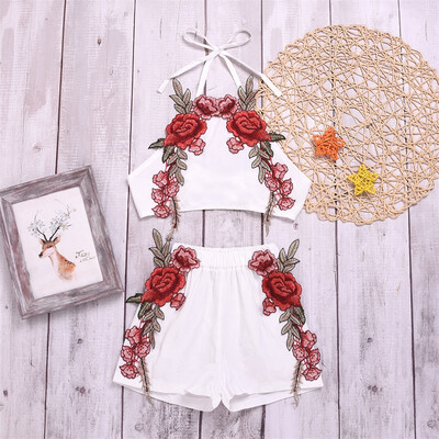 

Summer Toddler Baby Girls Clothes Floral Dress TopShorts Outfits Sunsuits