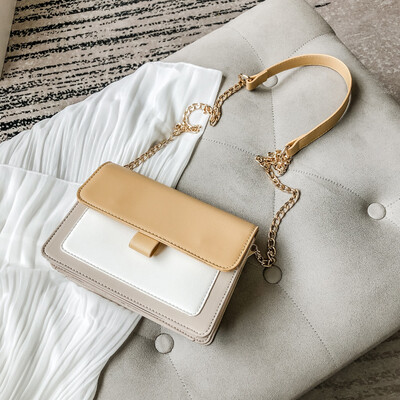 

French minority womens bag Korean version 100 lap slant bag summer texture small square bag