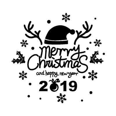 

Tailored New Year Merry Christmas Wall Sticker Home Shop Windows Decals Decor