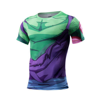 

3D Dragon Ball Series Powerful Muscle Anime Short-sleeved T-shirts Street Style Men Shirt