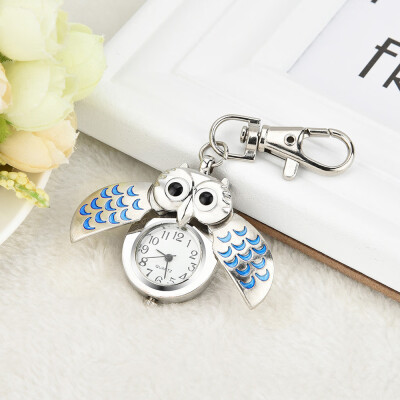 

High Quality 2018 Hot Sale Fashion Owl Retro Watch Key Buckle Watch Necklace Pendant Watch Jewelry Quartz Watch Gift