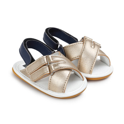 

Summer Baby Newborn Infant Toddler Mixed Colors Buckle Cross Beach Rubber Kids Soled Sandals Shoe