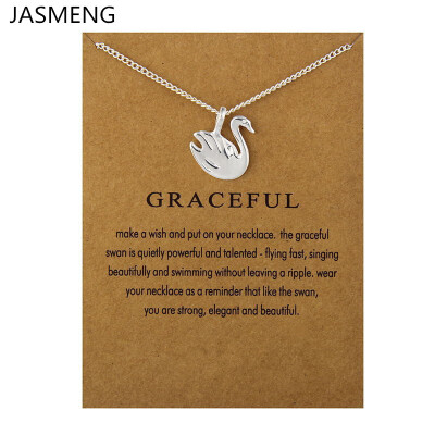 

Fashion Jewelry New Arrived Graceful Swan Lady Animal Pendant Necklace For Women