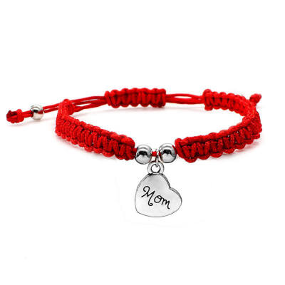 

Red Thread Bracelets Lucky Jewelry For Mum Charm Mothers Day Gift Family Bless Bracelete Holiday Decor