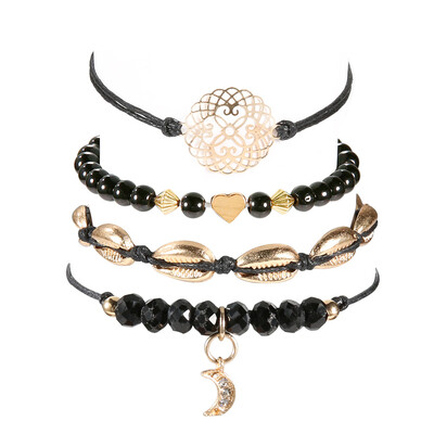 

Bracelet Set Layered Adjustable Charm Pendent Bohemian Bracelets Best Holiday Jewelry Gift