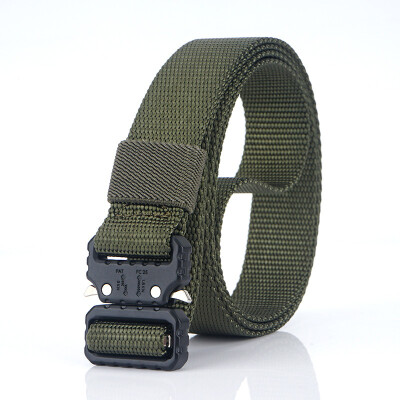 

High Quality Nylon Belt Men solid color Insert Buckle belt Outdoor Sport Casual Wild Multifunction belt