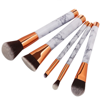 

Toponeto New Arrival5Pc Mermaid Foundation Eyeshadow Contour Eye Lip Makeup Brushes Set