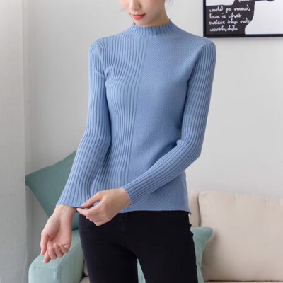 

9 Colors Women Sweaters Autumn Winter Solid Knitted Sweater Pullover Female O-Neck Slim Jumper Pull Femme Hiver Knit Tops