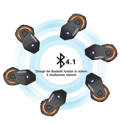 

2 pcs FreedConn T-MAX Bluetooth 41 Helmet Intercom System 1000M Wireless Motorcycle Headset IPX65 Dust-proof & Waterproof 6 Ride