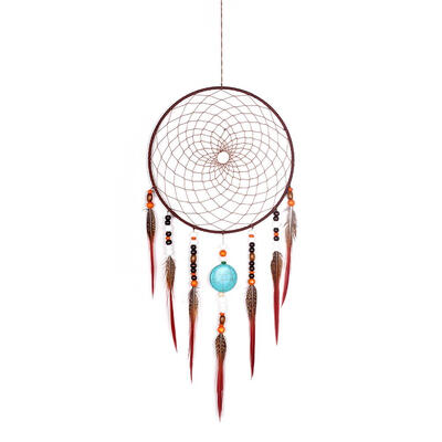 

Retro Feathers Beads Dream Catcher Net Home Door Wall Hanging Pendant Decor