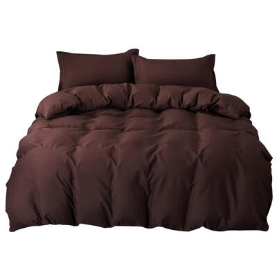 

4pcs Simple Solid Soft Bedding Set Quilt Sheet Pillowcases Home Accessories
