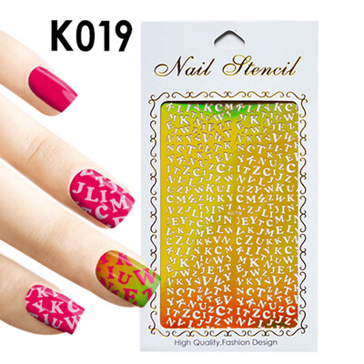 

Toponeto 1Pc Irregular Hollow Nail Art Vinyls Stencil Stickers Manicure