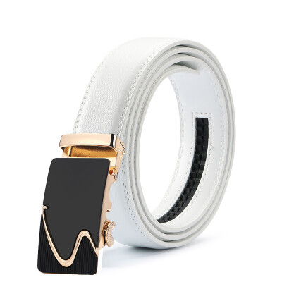 

New Designer letter buckle Automatic Buckle Cowhide Leather belt men jaguar designer white belts mens belts luxury 110-125cm