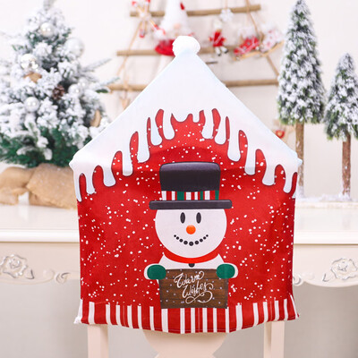

Siaonvr Christmas Decoration Chair Covers Dining Seat Santa Claus Home Party Decor