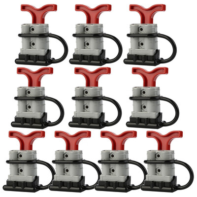 

〖Follure〗10X Anderson Style Plug Connectors 50 Amp T Bar Dust Cap Cover 12-24V