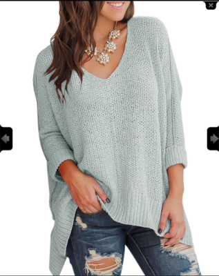 

Loose leisure nine point sleeve sweater