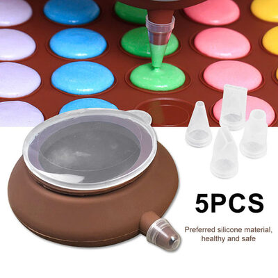

Bakery Silicone Cake Muffin Macaroon Piping Icing Baking Tool Pot Nozzles Set