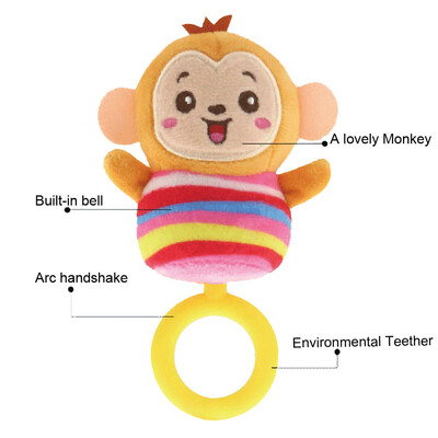 

Siaonvr Newborn Baby Infant Animal Soft Rattles Teether Hanging Bell Plush Bebe Toys