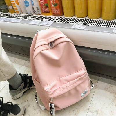 

ins-style schoolbag Korean-style high-middle-Plains ulzzang college students double-shoulder bag simple&easy-to-use backpac