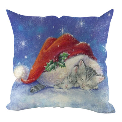 

Siaonvr Christmas Pillow Cover Pillowcases Decorative Sofa Cushion Cover Home Decoration