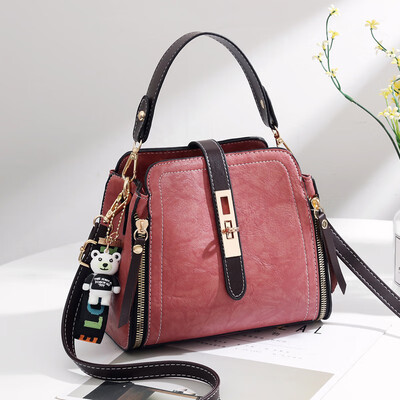 

2019 spring&summer womens bag fashion casual female new wave Korean version of the wild slung shoulder bag generation hair bucket handbag