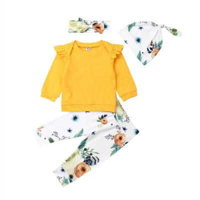 

Newborn Infant Princess Baby Girls Outfits Clothes T-shirt TopsFloral Leggings