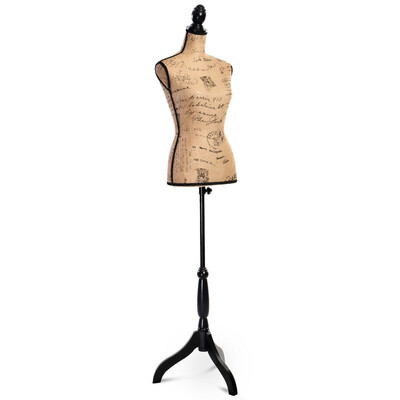 

Female Mannequin Torso Dress Form Display W Black Tripod Stand New-Brown