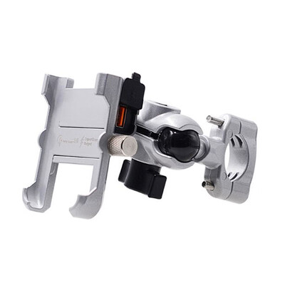 

Motorcycle Motorbikes Phone Holder Mount With QC 30 USB Fast Charger Handlebar