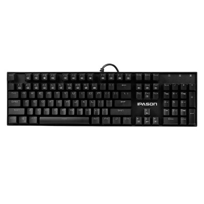

IPASON Mechanical Keyboard 104-key Metal Gaming Keyboard Blue Switch N-key Rollover Backlit Keyboard for Office&Game Use