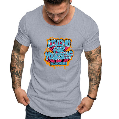 

Toponeto Men Fashion Solid Printing Style Cotton Design T-shirt Casual Shirts Tops Blouse