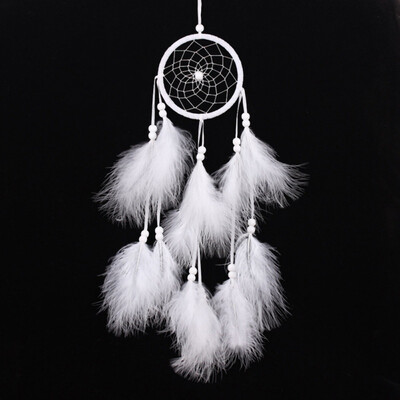 

Wind Chimes Handmade Indian Dream Catcher Net With Feathers 55 cm Wall Hanging Dreamcatcher Craft Gift Home Decoration