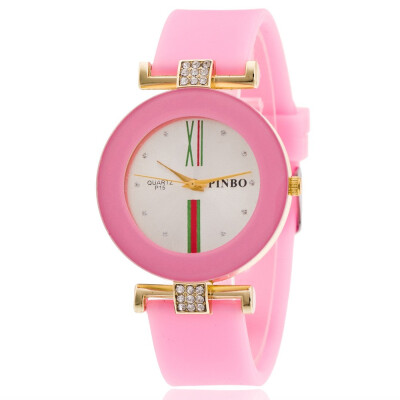 

2018 New Women Fashion Luxury Leisure Set Auger Leather Analog Stainless Steel Quartz Watch