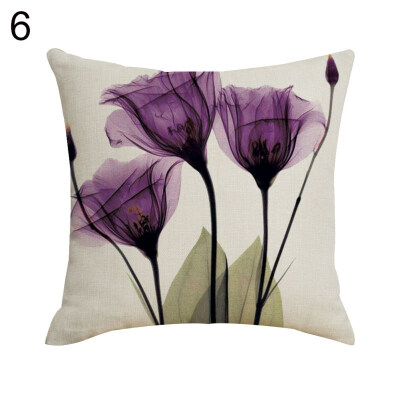 

Fresh Tulip Flower Square Throw Pillow Case Cushion Cover Sofa Bedding Articles