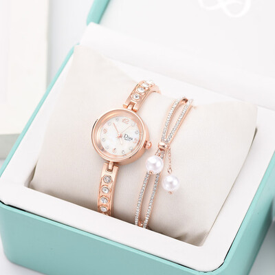 

RM Light Luxury Girl Temperament Watch Bracelet Set Chain Watch Birthday Gift