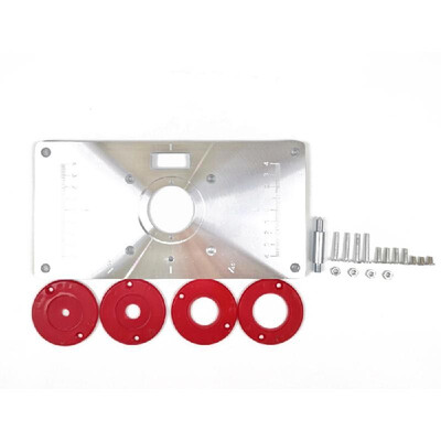 

Multifunctional Router Table Insert Plate Woodworking Benches Aluminium Wood Router Trimmer Models Engraving Machine with 4 Rings
