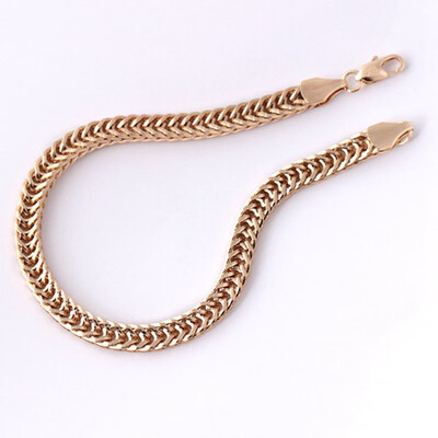 

Tail Chain Bracelet Gold Color Man Chain Bracelet Boy Rock Close Thick Chain Bracelet Men