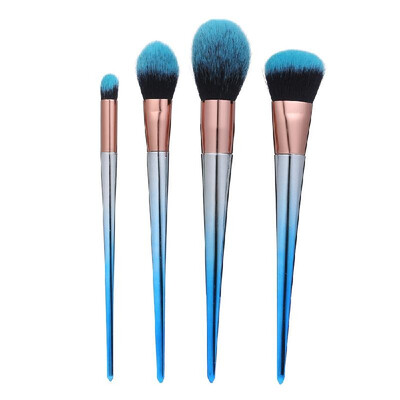 

4pcs Makeup Brushes Set Foundation Powder Cream Brush Blush Contour Highlight Brush Eyeshadow Brush