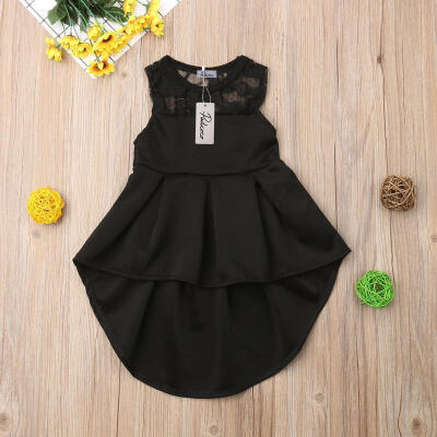 

Summer Girls High Low Dress Baby Party Wedding Pageant Dresses Sundress Clothes