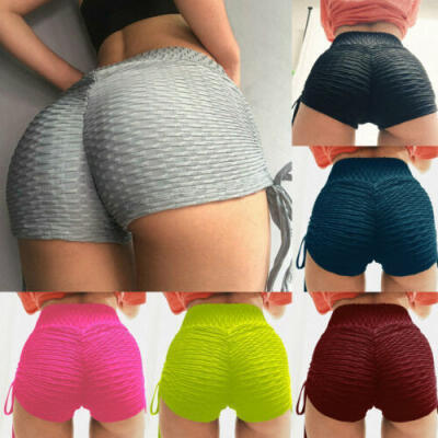 

USA Womens Fashion High Waisted Hips Push-up Hot Pants Yoga Sports Casual Shorts