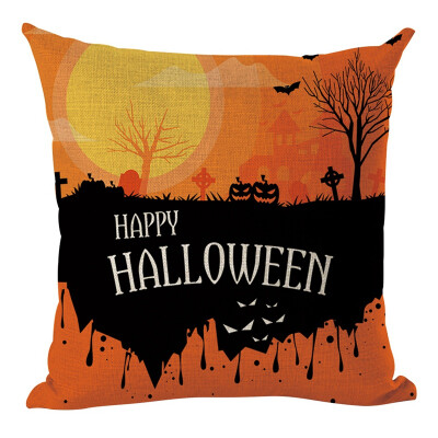 

Halloween Multi Designs Decorative Throw Pillow Cover Flax Square Pillow Case Witch for Home Bar Halloween Hot Selling Supplies