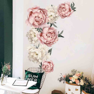 

〖Follure〗Peony Rose Flowers Wall Sticker Art Nursery Decals Kids Room Home Decor Gift