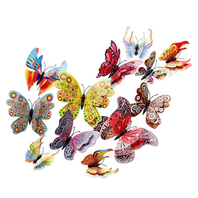

〖Follure〗12 Pcs 3D Butterfly Wall Stickers PVC Children Room Decal Home Decoration Decor