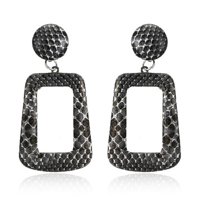 

New Fashion Big Round Geometric Drop Earrings for Women Punk Vintage Statement Earrings Snake Skin Party Jewelry Gift