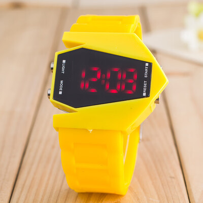 

Personality fashion multi-function LED watch macarons men&women luminous table Korean version of the aircraft head s