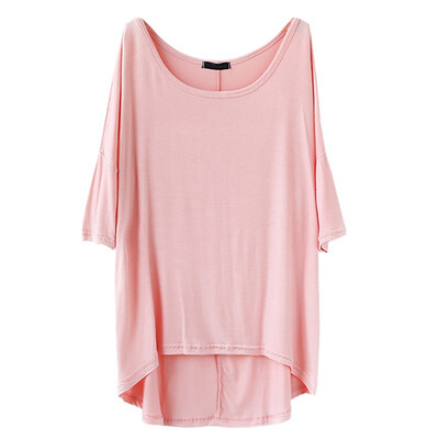 

Cotton Spring Female Long Sleeve T Shirt Women O Neck Bat Sleeve Casual Loose Big Size Asymmetric Long T-shirts Top