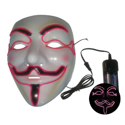 

Halloween Party Mask LED Scary Flash Mask EL Line Light Mask Cosplay Mask Party Clothing Mask Supplies Multi-color Optional