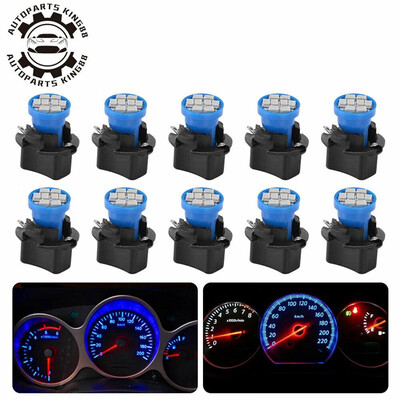 

10x Blue T10 LED Bulb Instrument Panel Cluster Dash Light Twist Lock Sockets